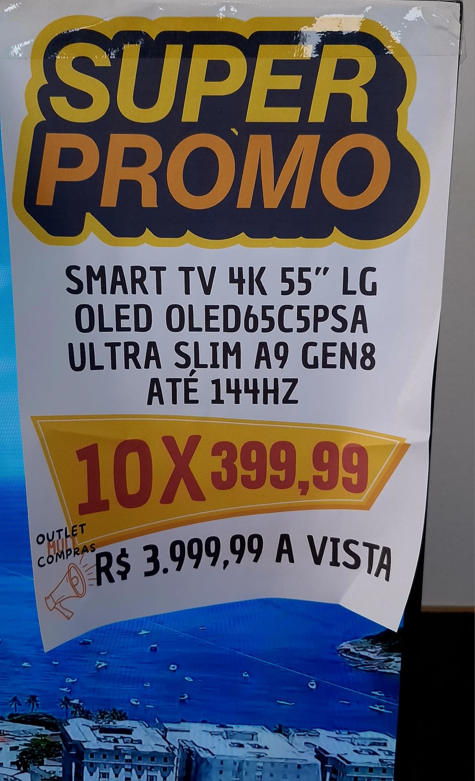 Smart TV 4K 65" LG OLED OLED65C5PSA Ultra Slim A9 Gen8 144Hz