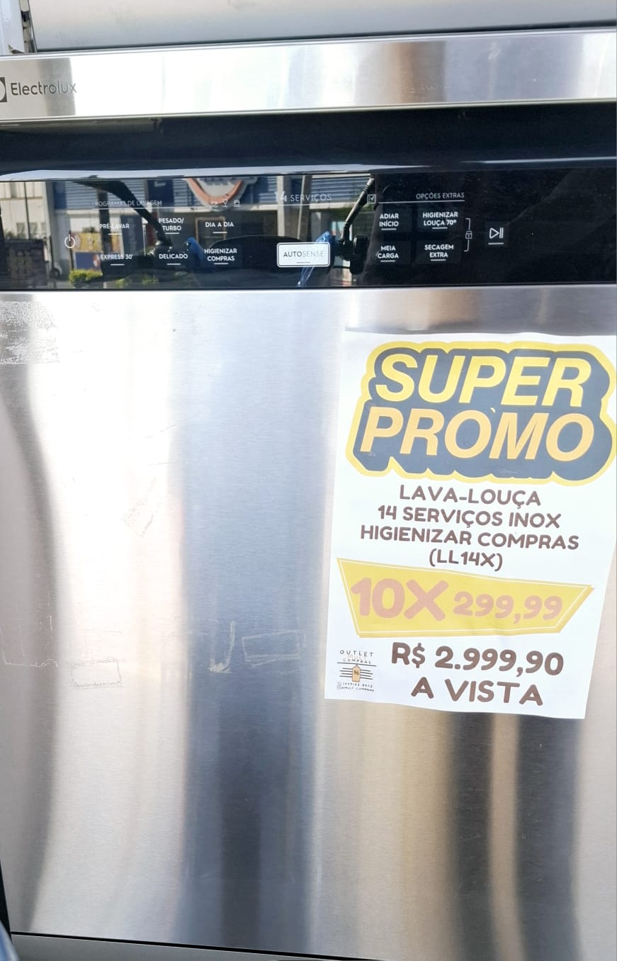 Lava-Louças Electrolux 14 Serviços Inox Higienizar Compras LL14X
